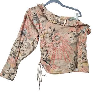 Chufy Memories of Arizona Geometric Floral One Sleeve Top